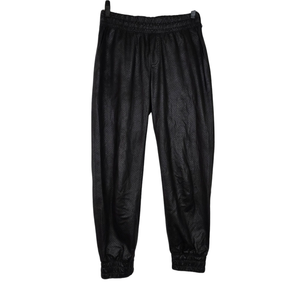 Club Monaco Perfotated faux leather jogger